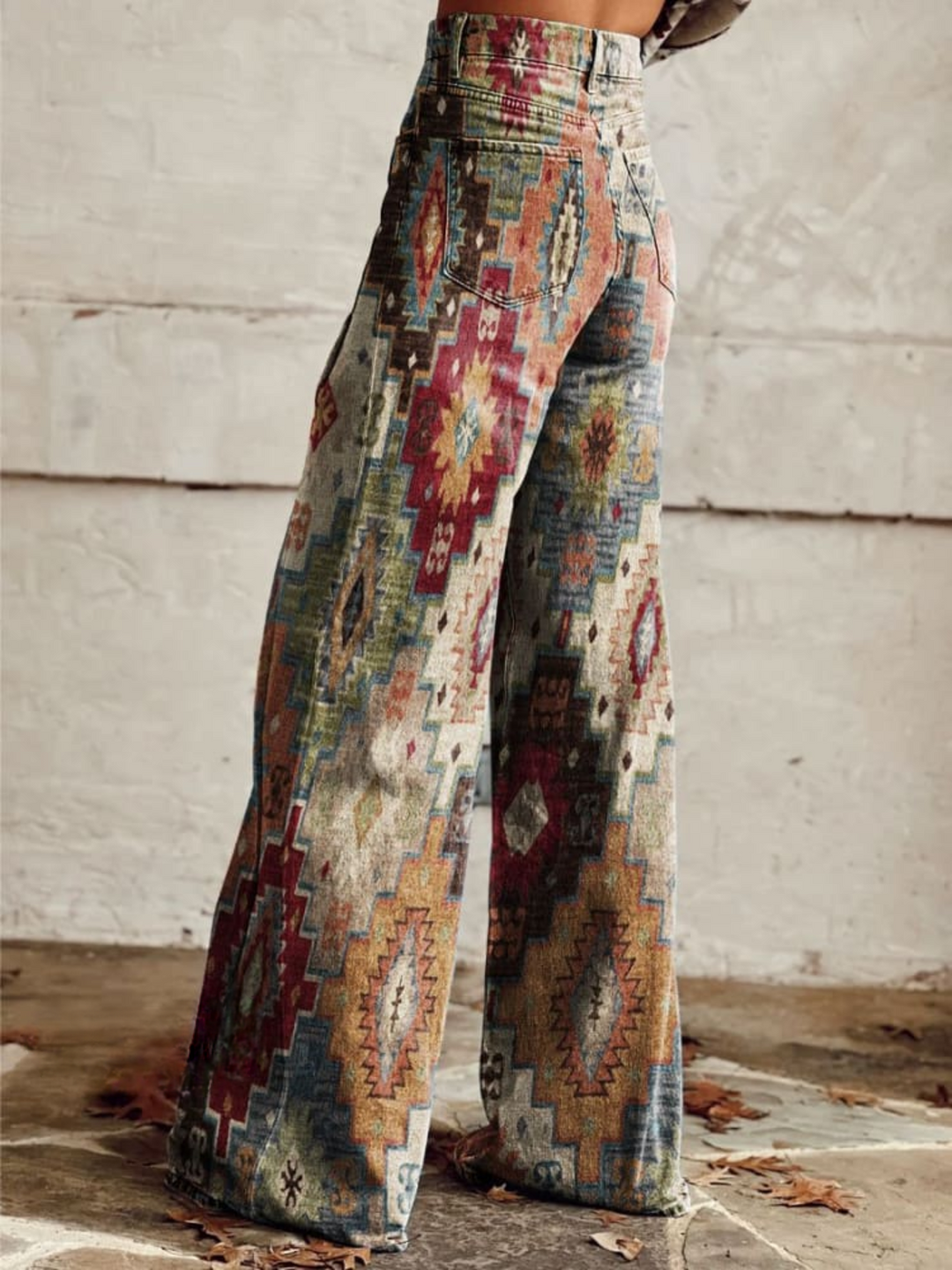 Julia™ | Vintage Boho Patchwork Wide-Leg Trousers