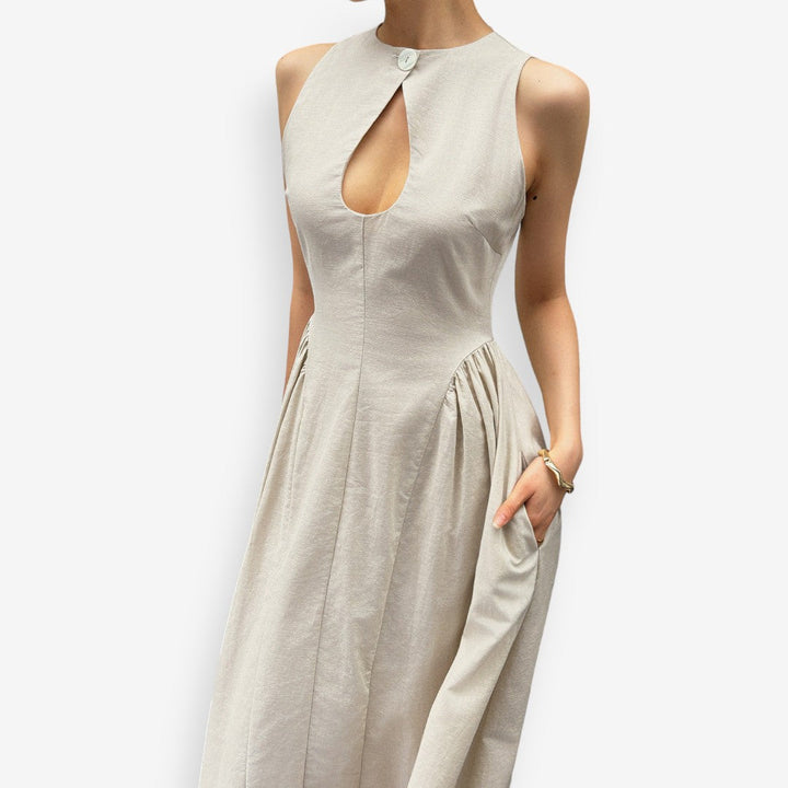 Grace | Flared Linen Dress