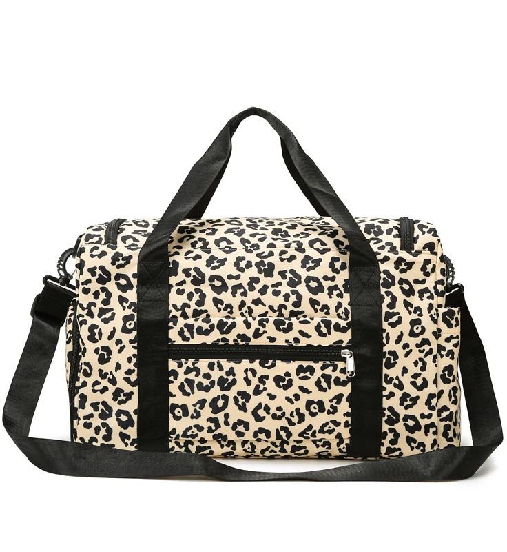 Corin | Multi-pockets Travel Bag in Leopard Print