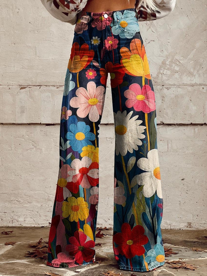 Julia™ | Flower Power Wide-Leg Trousers